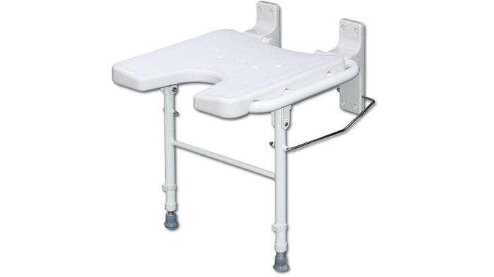Asiento de ducha abatible con patas